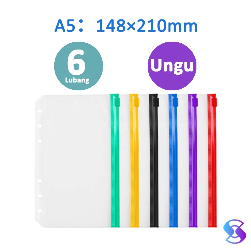 ZIPLOCK BINDER/Tas halaman langsung/pvc/Kantong Penyimpanan Tagihan/Binder Divider/Zipper Pocket
