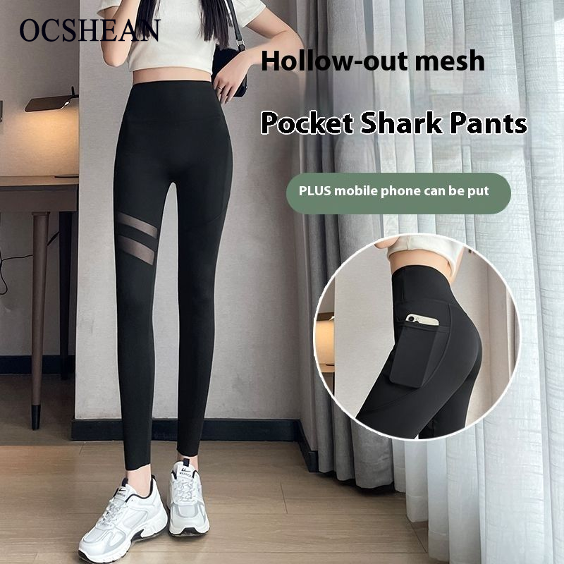 OCSHEAN เลกกิ้งผู้หญิงที่ทนทานและสะดวกสบาย พร้อมดีไซน์ตาข่ายระบายอากาศ ช่วยยกระดับสะโพกและสร้างรูปร่างที่สวยงาม ราคา 77 บาท*ส่งฟรี