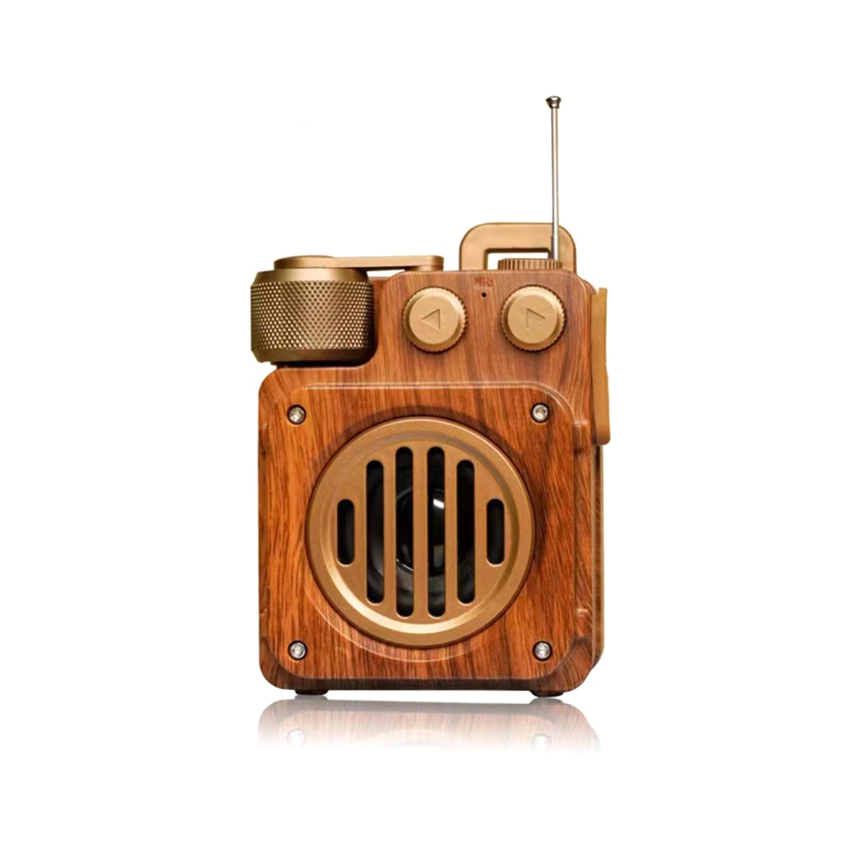 Retro Radio Bluetooth Speaker, Clear Sound Portable Wireless Retro Speaker for Kitchen Table Old Fashion Style Easy to Use
