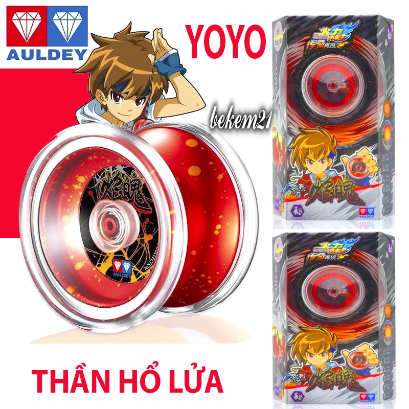 Đồ chơi con quay tuyệt đỉnh YOYO màu đỏ Thần Hổ Lửa Xích Hỏa Thần Long cao cấp bằng nhựa đồ chơi trẻ