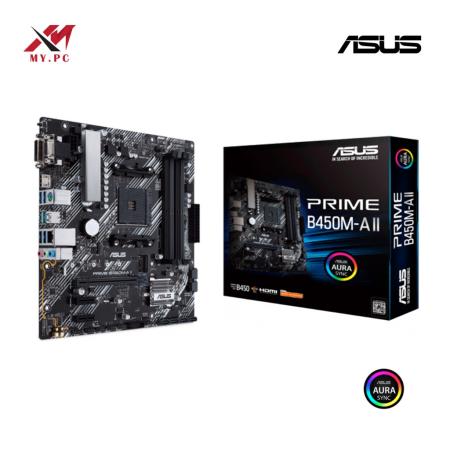 ASUS PRIME B450M-A II Micro ATX Motherboard with RGB Lighting