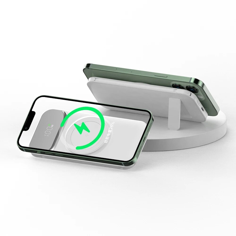 Zeallion Không Dây Magsafe Nhanh Chóng Sạc 10000MAh Pin sạc dự phòng với Được Xây Dựng Trong Cáp Có