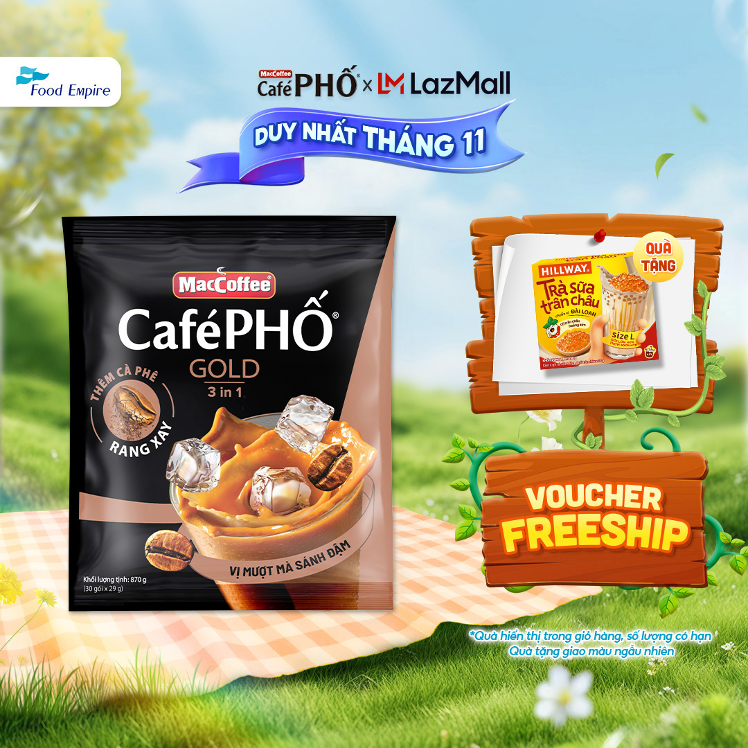 Túi Cà phê Phố GOLD - MacCoffee (túi 30 gói x 29g)