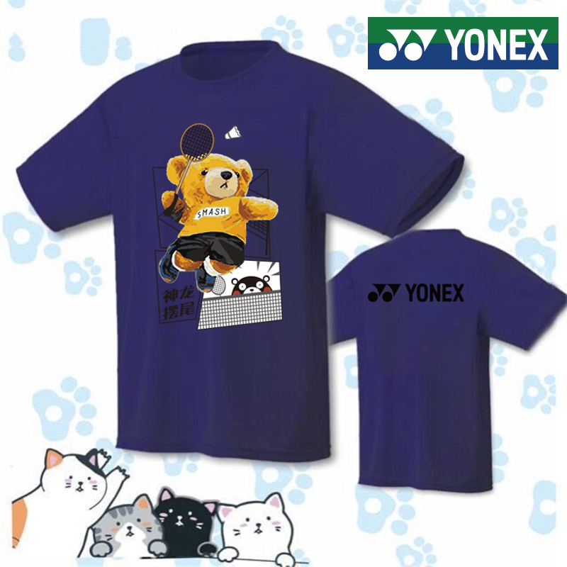 Yonex Hàn Quốc cầu lông camisas de Manga curta masculina E Feminina tênis
