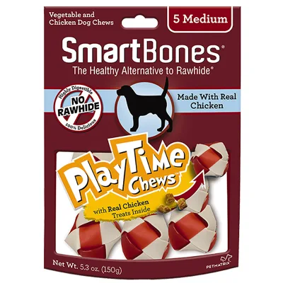 SmartBones PlayTime Chicken Chews Dog Medium 5s