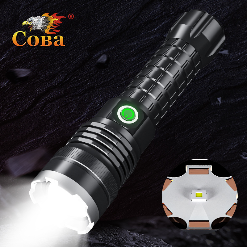 Aluminum alloy strong light white zoom long-range tactical outdoor laser cannon flashlight
