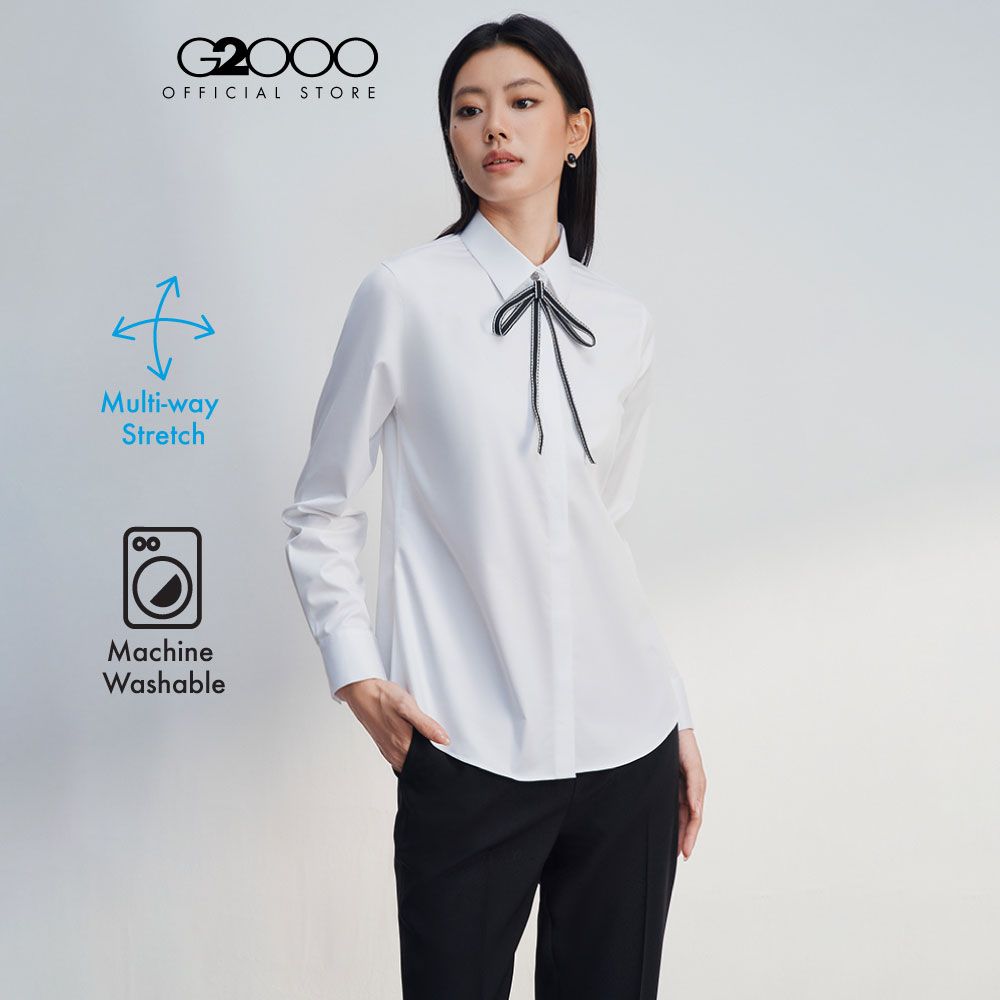 G2000 เสื้อเชิ้ตแบบทางการสำหรับผู้หญิง ทรง Slim Fit รุ่น 4622200300 WHITE ราคา 1,640 บาท*ส่งฟรี