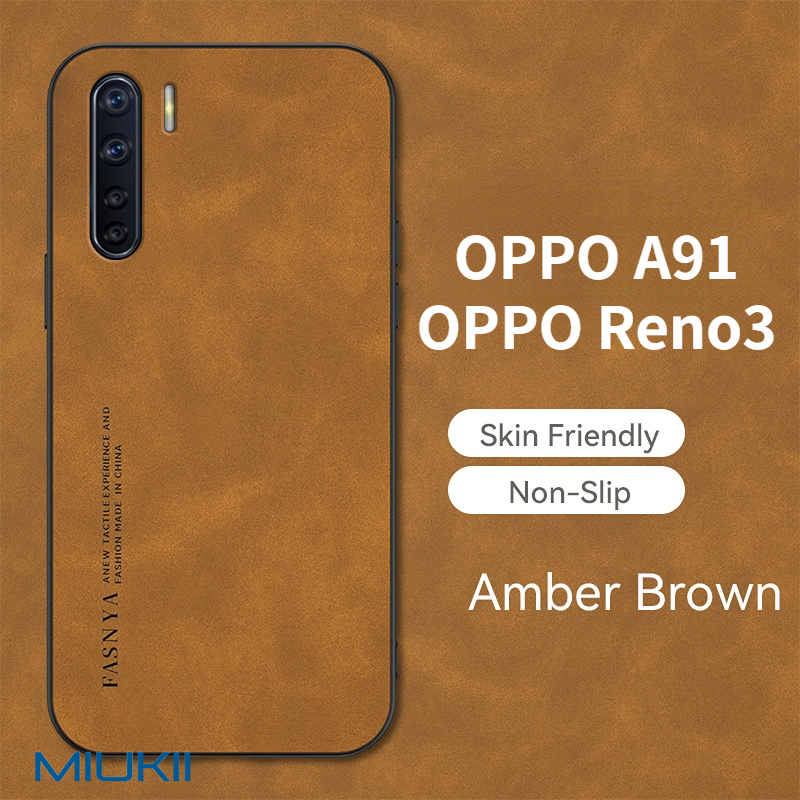 Ốp lưng OPPO A91 Reno3 Điện thoại mềm trường hợp xác thực máy ảnh bảo vệ vỏ da sang trọng vỏ vỏ cừu cho OPPO Reno 3 CPH2001 CPH2021 CPH2043