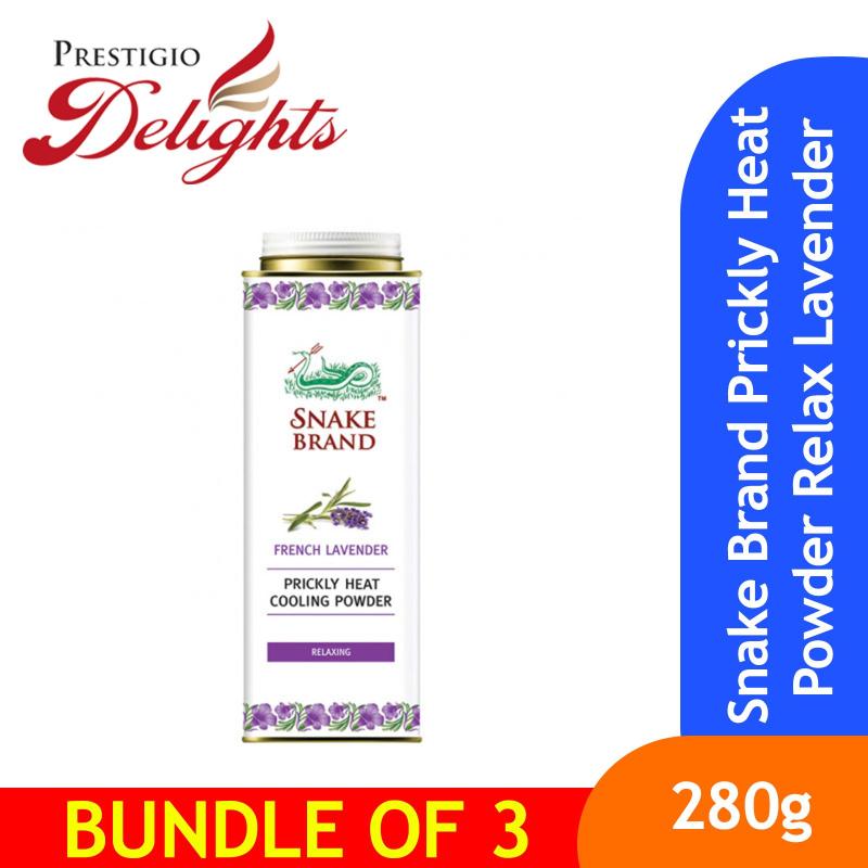Buy Snake Brand Prickly Heat Powder Relax Lavender 280g Bundle of 3 Singapore