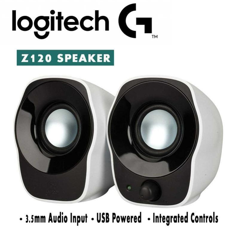 LOGITECH COMPACT STEREO SPEAKERS Z120 Black and White Singapore