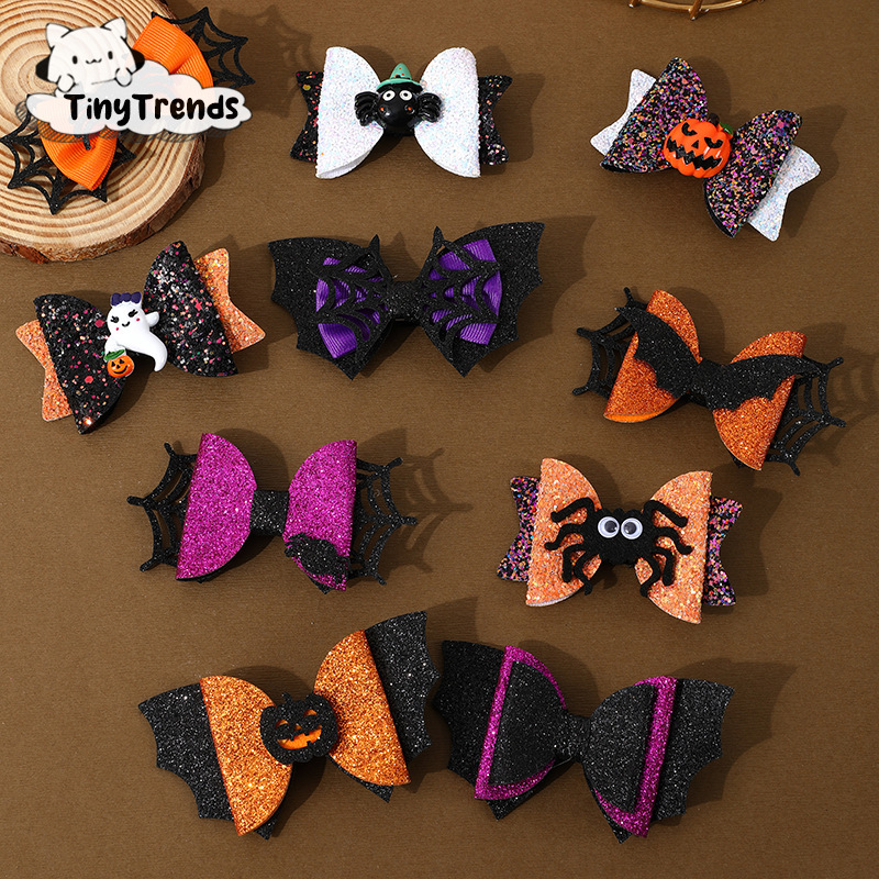 TinyTrends Halloween bow hairpin ghost festival party festive atmosphere dress up props ghost festival hairpin headdress ราคา 14 บาท*ส่งฟรี