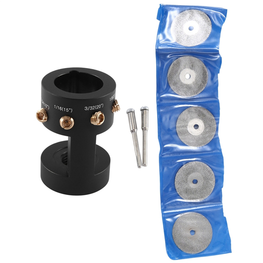 Điện cực vônfram Mài Mài Bộ Đầu Kit Hàn Tig công cụ với cut-off khe đa góc & amp, bù đắp, lỗ ngang