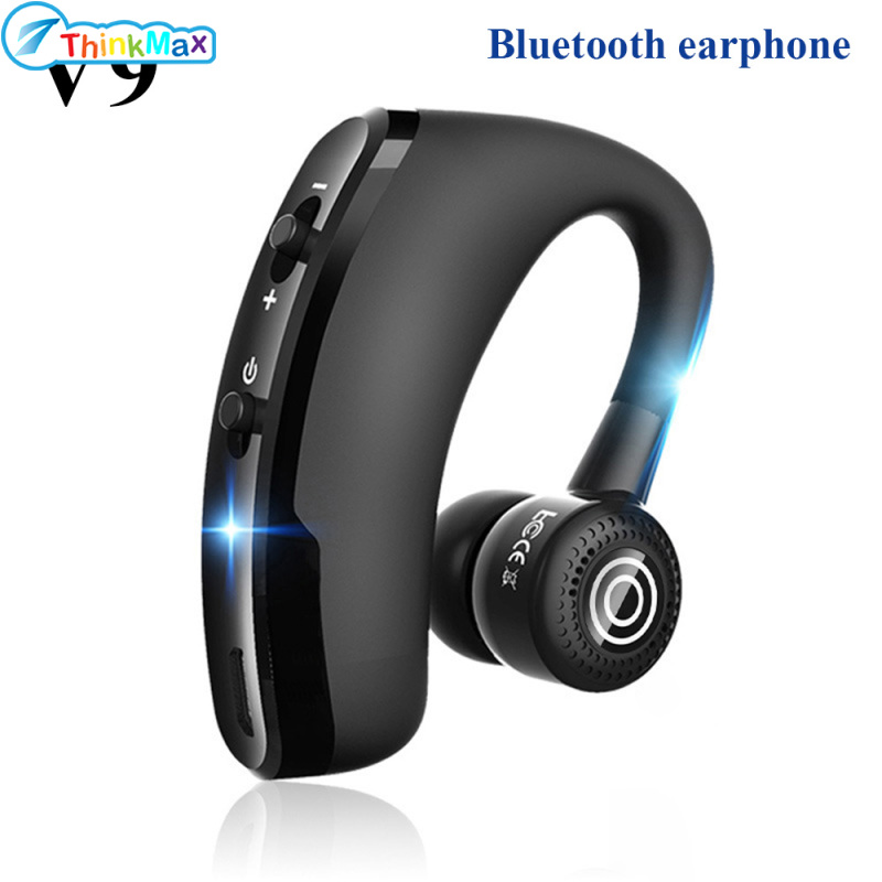 100%Authentic!V9 Wireless Bluetooth-compatible 5.0 Headset Hands-free Noise Reduction Sweatproof Sports Earphones With Microphone ราคา 95 บาท*ส่งฟรี