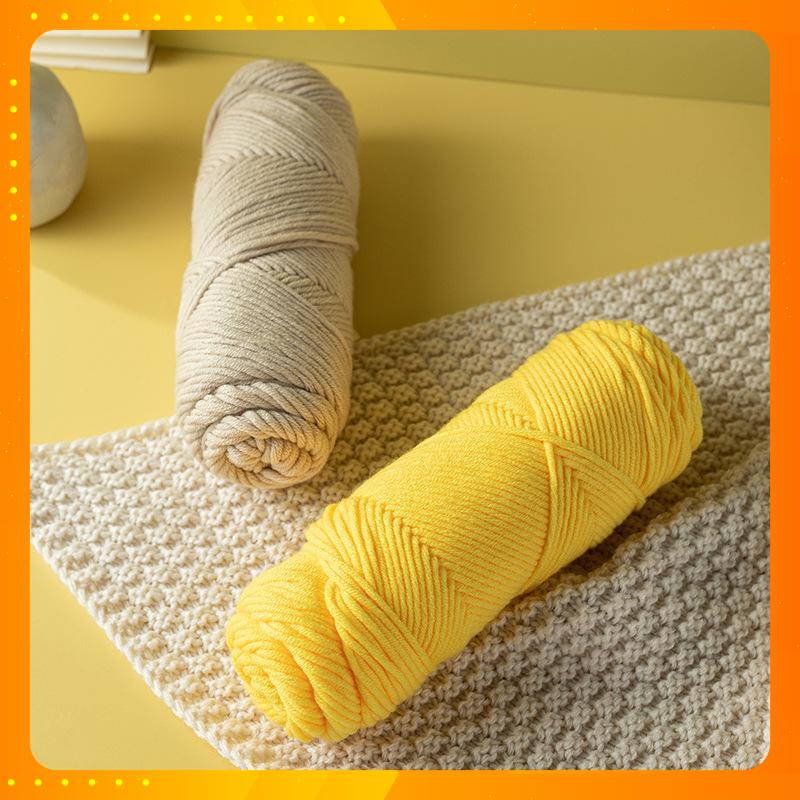 Cuộn len cotton love sợi 3mm - len milk cotton 100gr dùng để đan móc khăn quàng cổ