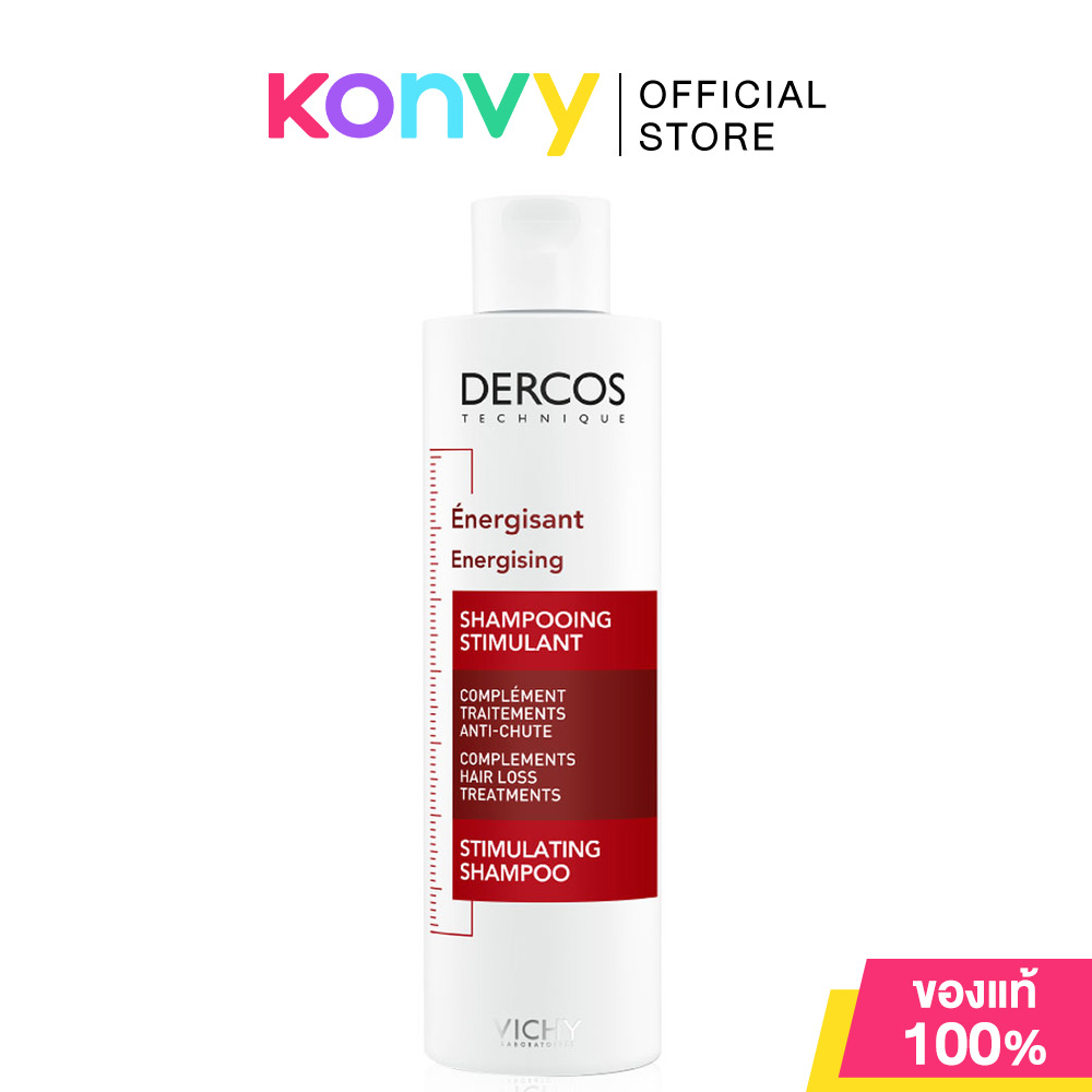 Vichy Dercos Shampoo วิชี่ แชมพูทำความสะอาดเส้นผมและหนังศีรษะ 200ml (Aminexil/Anti-Dandruff)