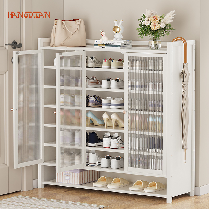 Installation-free shoe cabinet, ultra-thin and small + type household door, large-capacity multi-layer shoe rack, living room space-saving storage cabinet, copy ราคา 1,879 บาท*ส่งฟรี