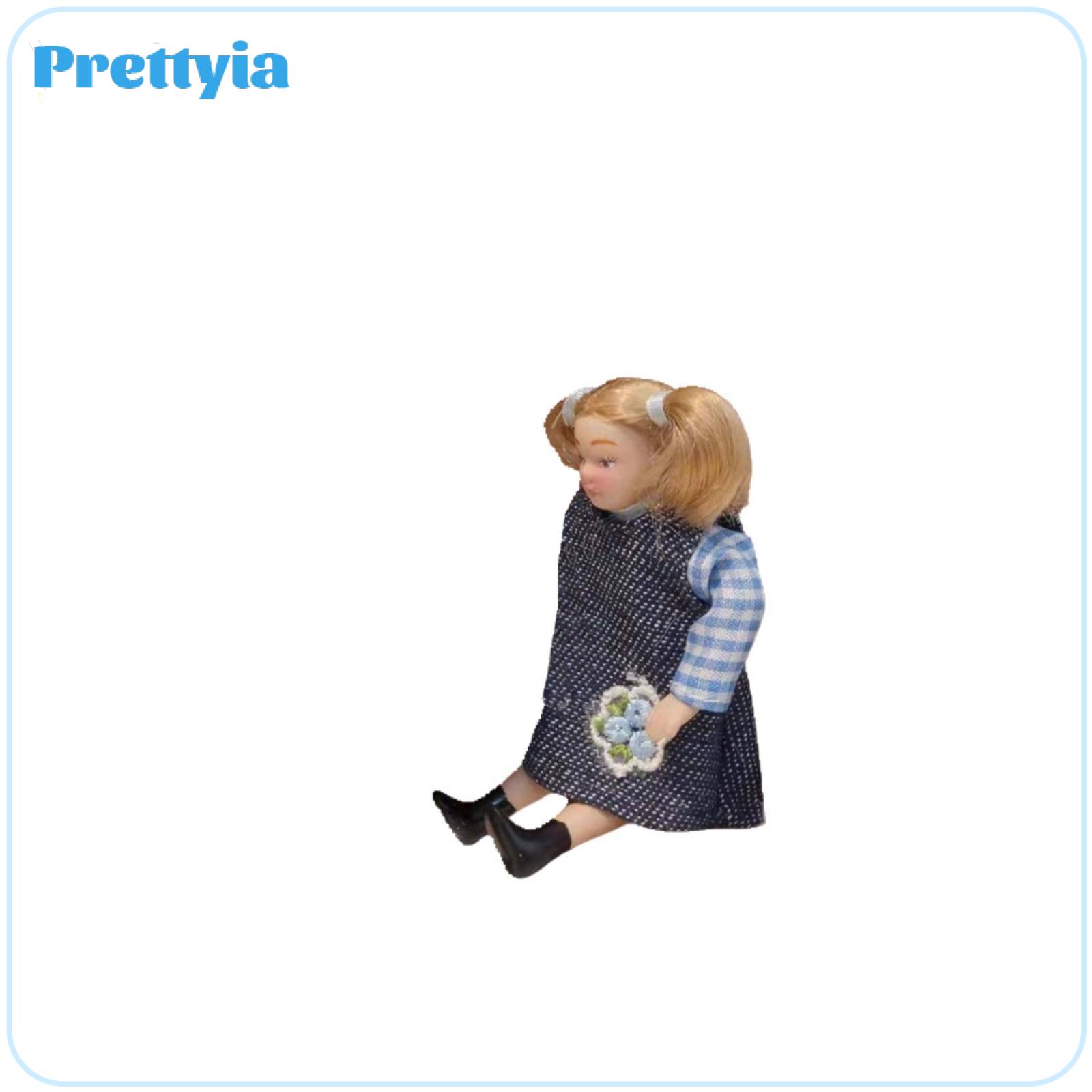 Victorian Blue Children Doll Dress 1 12 Scale Dollhouse Miniature Girl Movable Limbs for DIY Doll House Decoration ราคา 512 บาท*ส่งฟรี