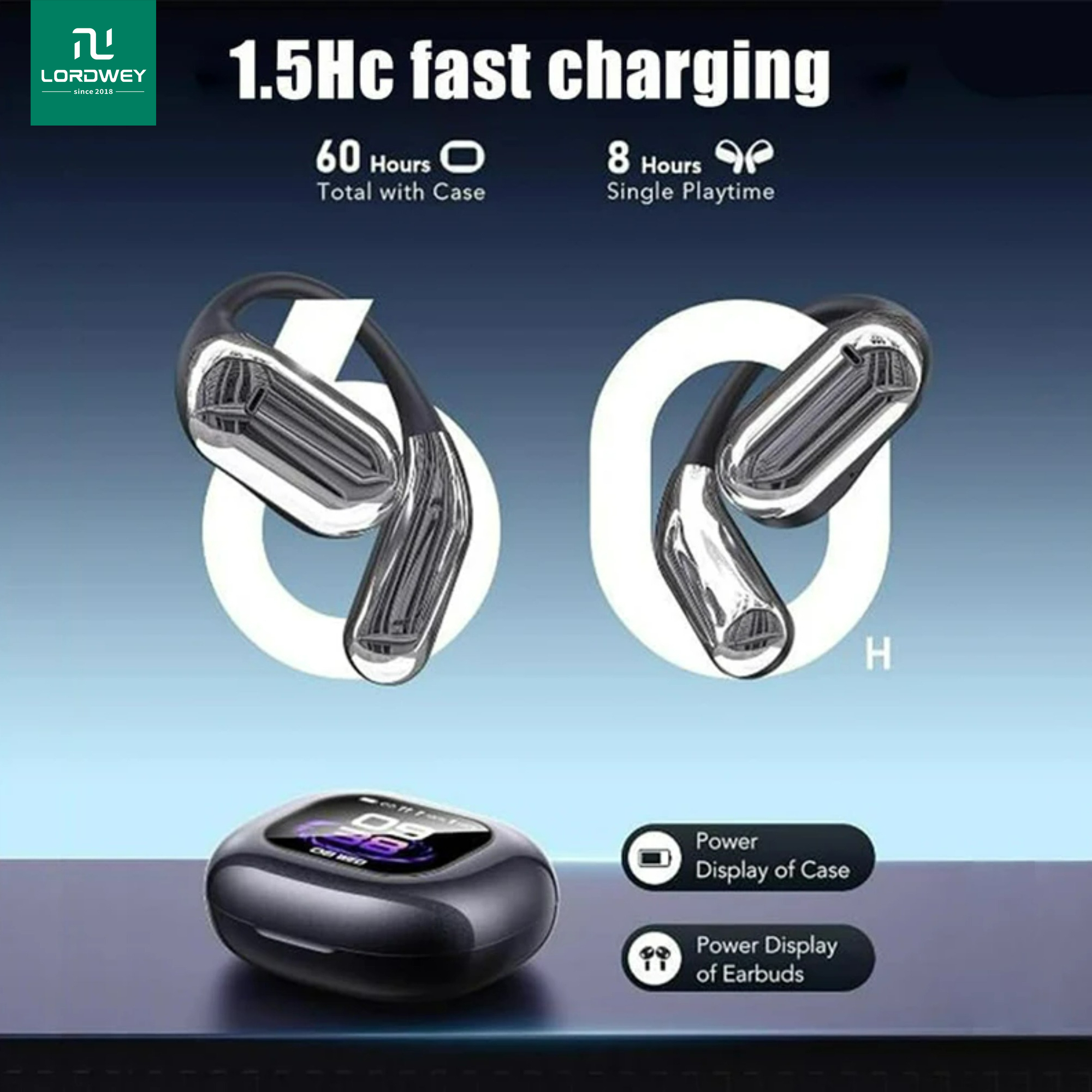 LORDWEY | Yyk Ear Type Sports Ai Translation Headset Bluetooth Headset Open Without Ear Ultra Long Battery Life