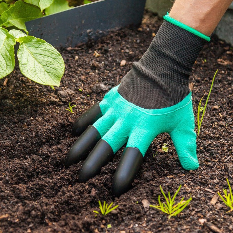 Spring home ถุงมือขุดดิน ทำสวน พรวนดิน ดินมีเล็บ2ข้าง Garden Gloves การทำสวน tool ปลูกต้นไม้ ต้นไม้ ราคา 29 บาท*ส่งฟรี