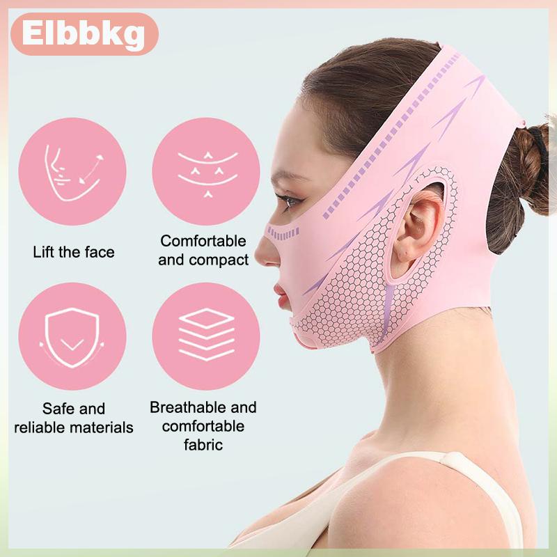 Elbbkg Face-lift với giấc ngủ khuôn mặt V Hình dạng mặt giảm béo Băng thư giãn hình dạng nâng giảm cằm đôi mặt mỏng Băng massage