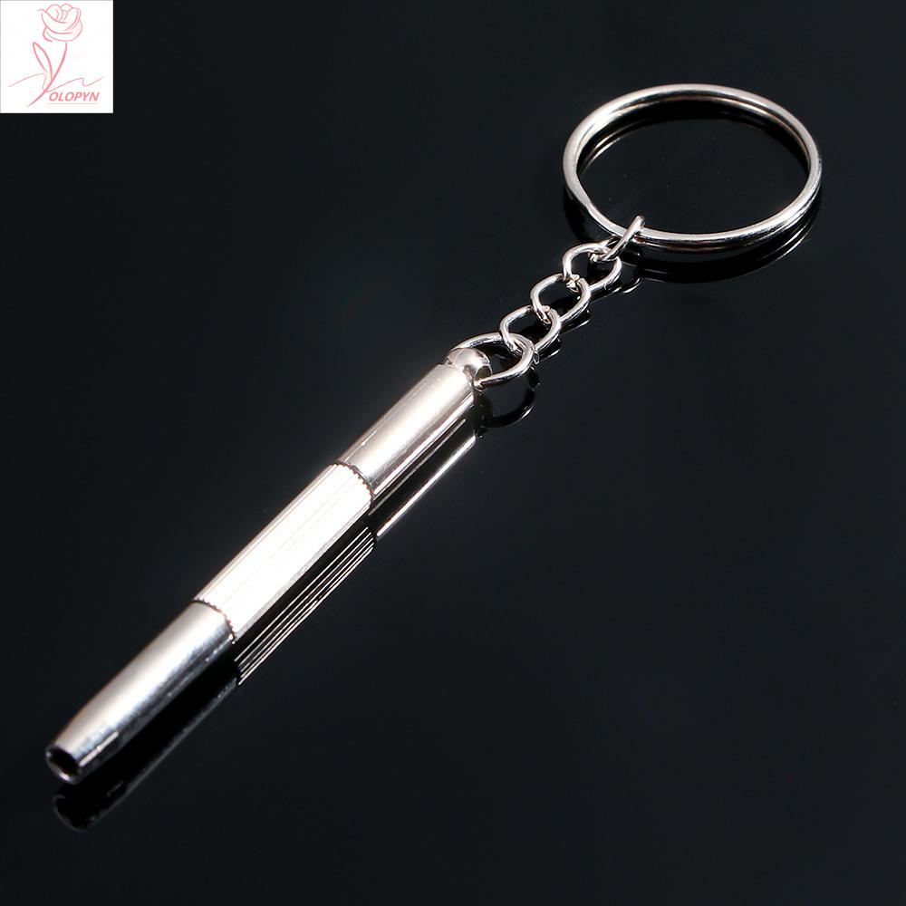 OLOPYN Móc khóa Vì Tuốc nơ vít dễ sử dụng Kính đeo mắt Đồng hồ Keyring Bộ dụng cụ đa năng mini Tuốc nơ vít kính mắt Những công cụ sửa chữa Dụng cụ đa chức năng cầm tay