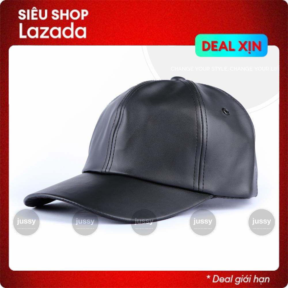 NÓN KẾT DA TRƠN ĐÍNH LOGO NỔI BẬT