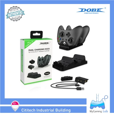 [SG Wholesaler] TYX-532 DOBE XboxONE(S) controller dual charging dock / Dual Charging Dock Station With 600MAH Battery For Xbox One
