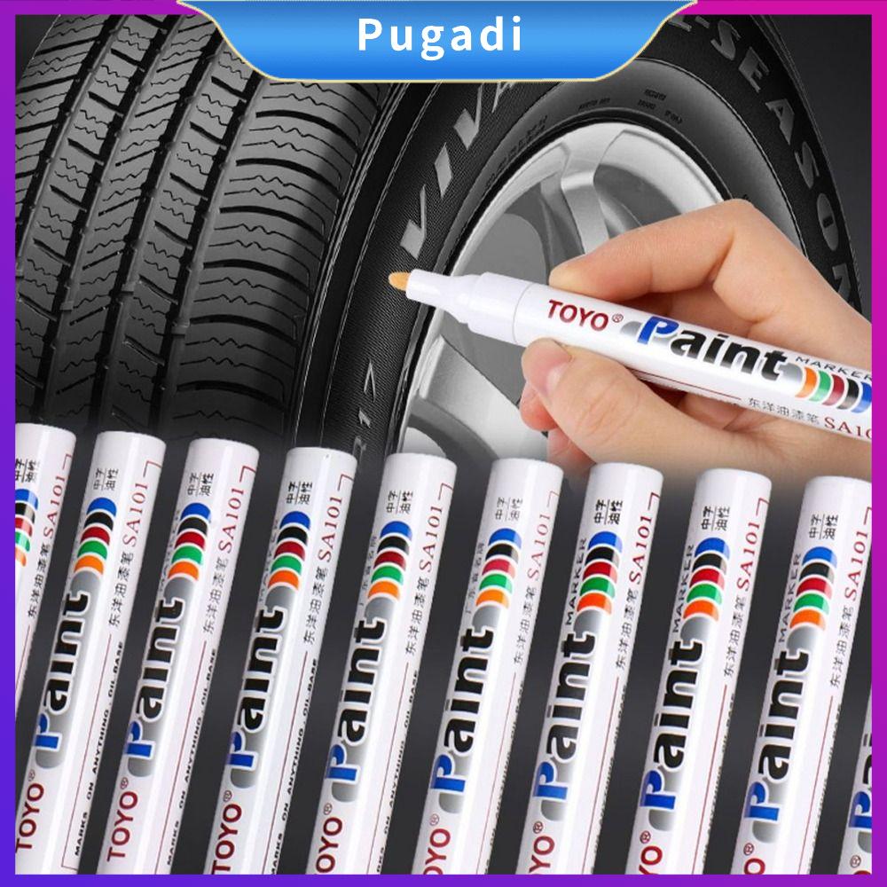 PUGADI Nhựa Bút Đánh Dấu dầu Lốp bánh xe ô tô Không thấm nước Không phai Bút Đánh Dấu lốp  Bút Đánh Dấu sơn vĩnh viễn Xe hơi