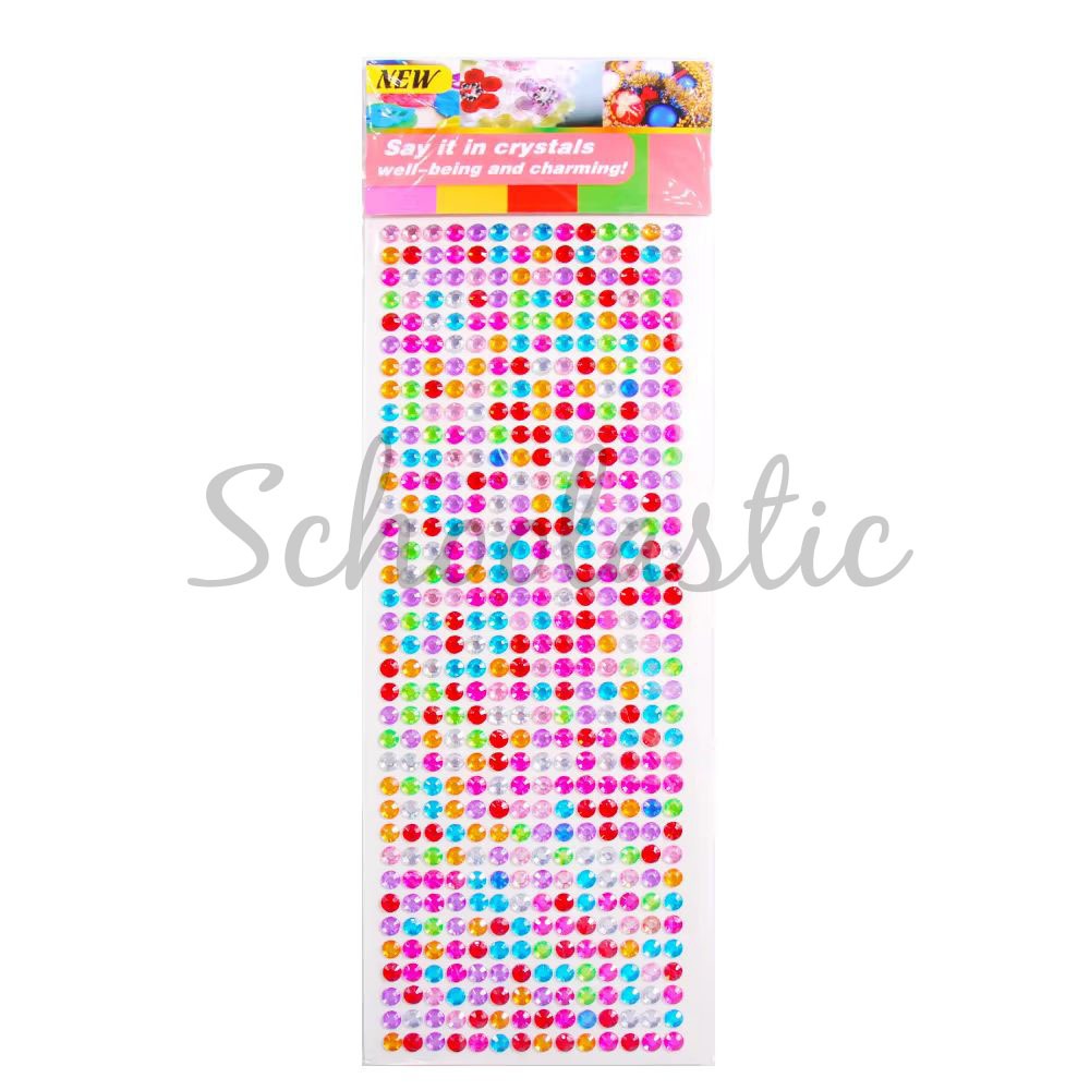 6mm 504pcs Crystal Sticker DIY Self-adhesive Rhinestone Gem Sticker