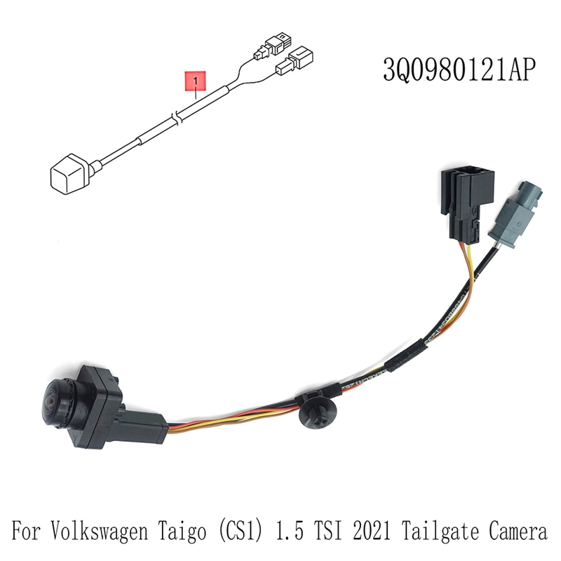 【Latest model】Rear View Camera Reversing Camera for Taigo Parking Assistance Camera 3Q0980121AP Vehicle Backup Cameras Camera Harga  415 Ringgit*Penghantaran Percuma