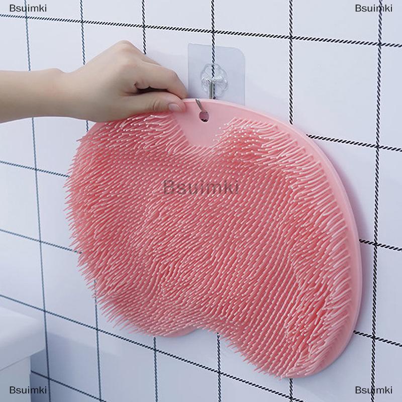 [COD] Bsuimki Massage Mat trở lại scraper làm sạch bàn chải vòi hoa sen chân Cleaner rửa Mat đa chức năng Sucker tường Mat chà chân cánh tay cơ thể tắm