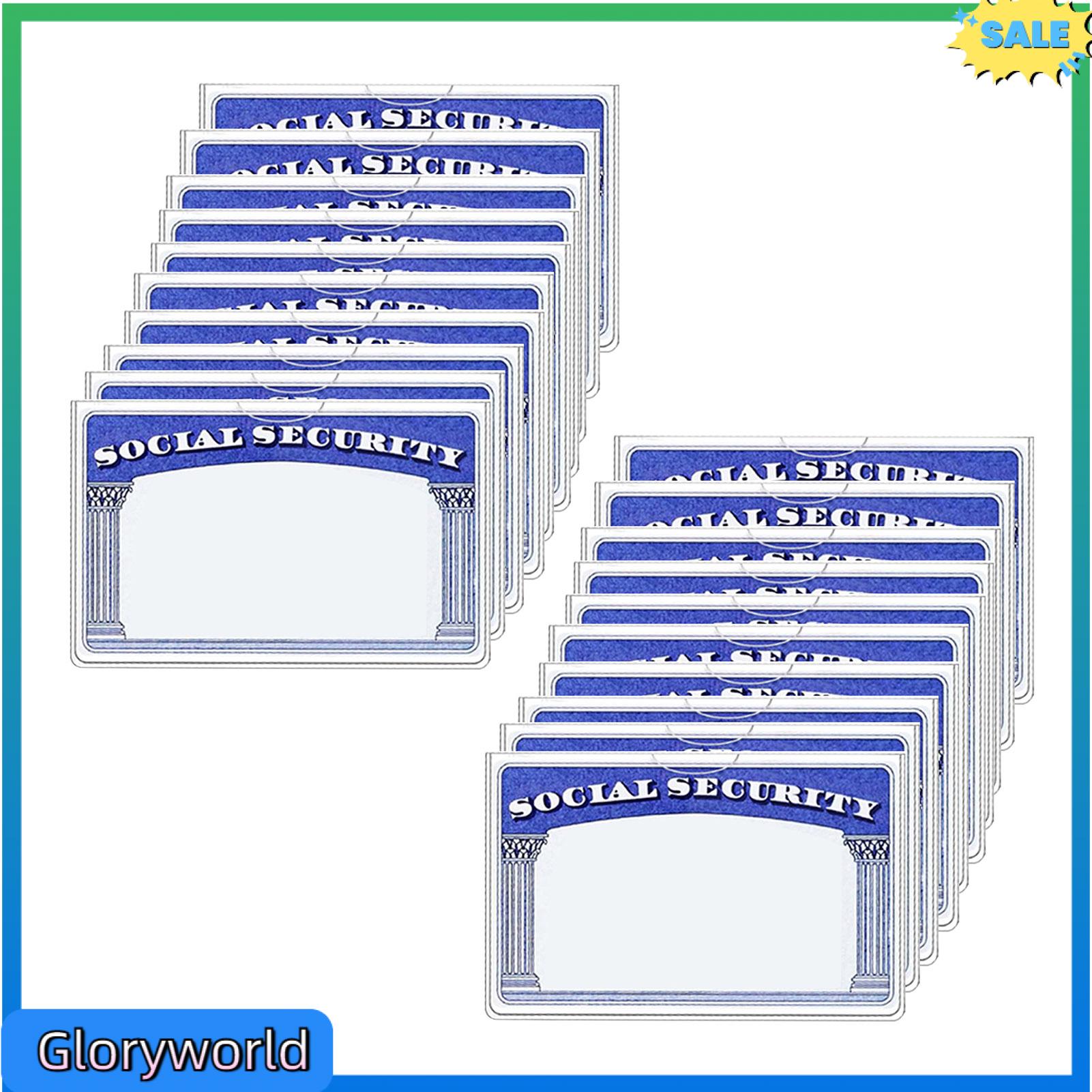 Gloryworld Nhỏ Gọn Bao thẻ Mỏng kẹp thẻ 10/20 Pcs thẻ trong suốt Bao thẻ S Cho Id Ghi Nợ Thẻ Tín Dụng Nước nhựa PVC chịu Chủ An Sinh Xã Hội Medicare bảo vệ thẻ