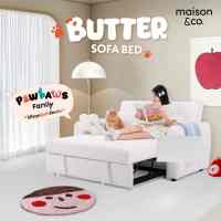 MAISON&CO. โซฟาเบด รุ่น Butter ผ้า Pet Friendly สีฟ้า สีขาว