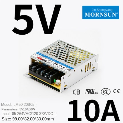 LM50-20B05 (50W 5V/10A) Nguồn tổ ông MORNSUN | AC 220V sang DC 5V/12V/15V/24V/36V/48V | LM50-20B Series 50W Cách Ly Ổn Áp | Hàng Chính Hãng