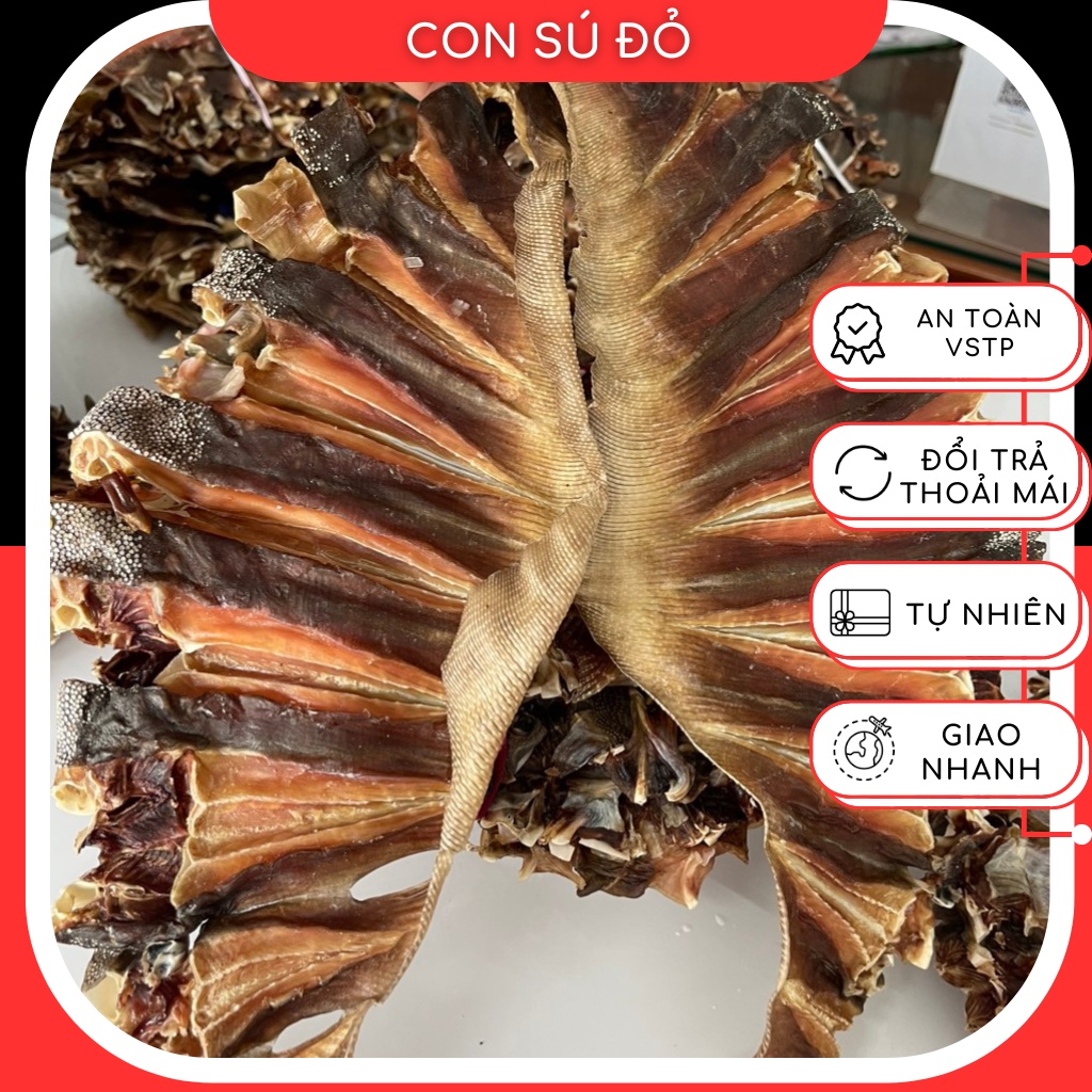 Khô cá đuối lớn xẻ nguyên con thịt dai ngon đặc sản cà mau - Sudoshop