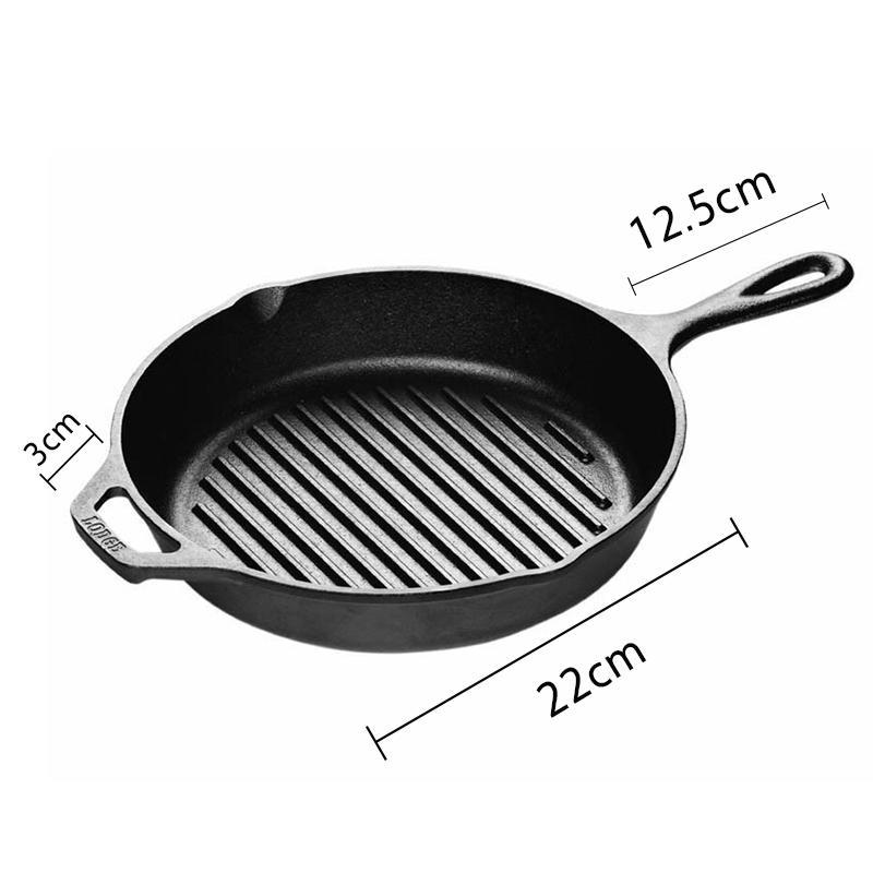 America Lodge, Very Cast-iron niu pai guo Household Square Stripes Frying Pan Universal No Coating Is Not Easy to Stick Pot Singapore