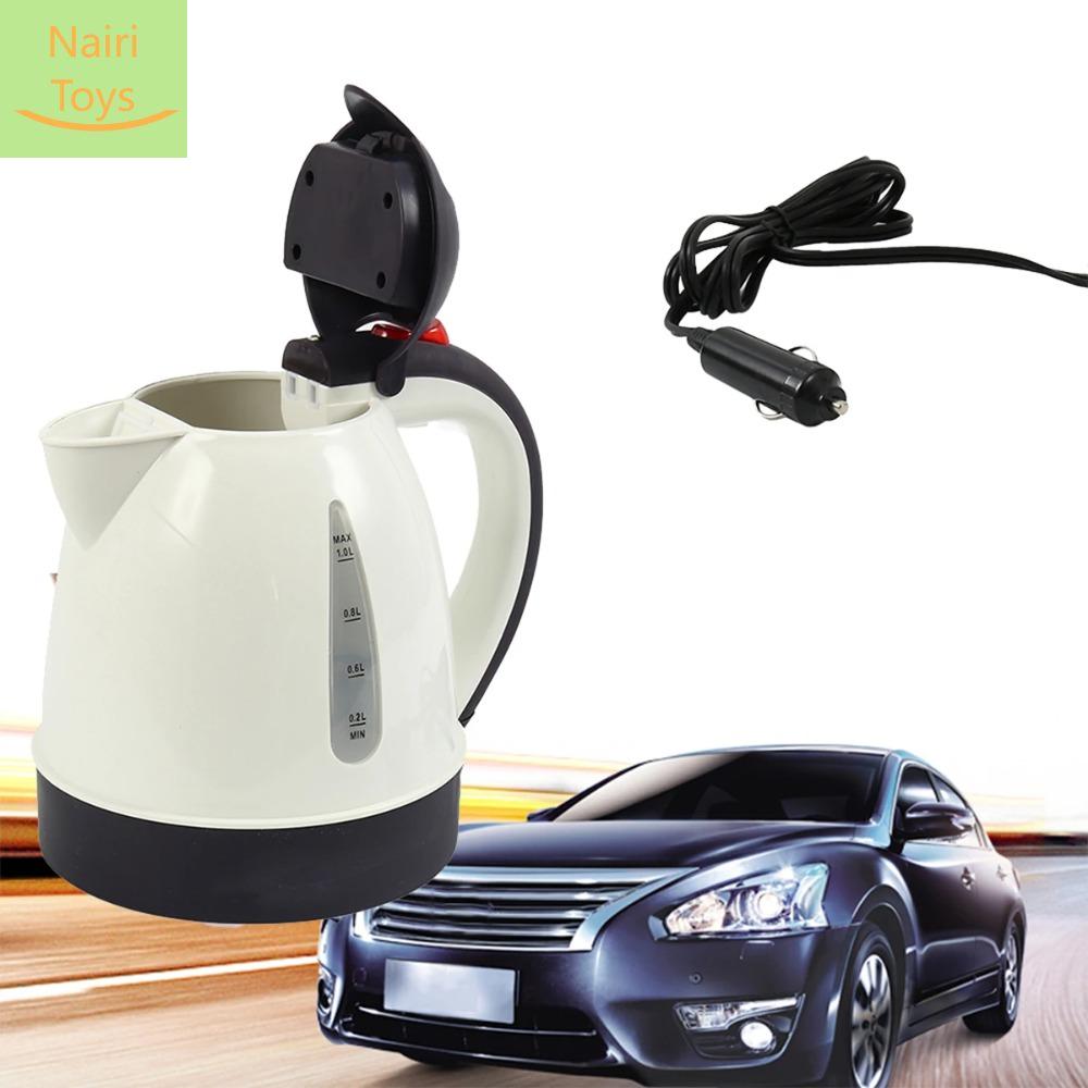 NAIRI Di động Ấm đun nước điện xe hơi 12V 24V 1000ml Bình trà nóng cho xe tải Nồi hơi nước Bền Bình nước nóng xe hơi Du lịch