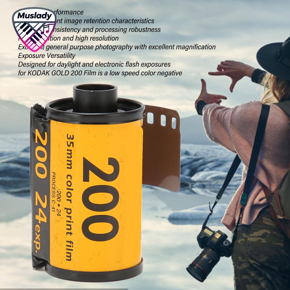 Muslady 35 มม.สีลบฟิล์มทอง 200 สีฟิล์มลบ 24 แสงต่ำ ISO 200 สำหรับกล้องอุปกรณ์เสริม ราคา 576 บาท*ส่งฟรี