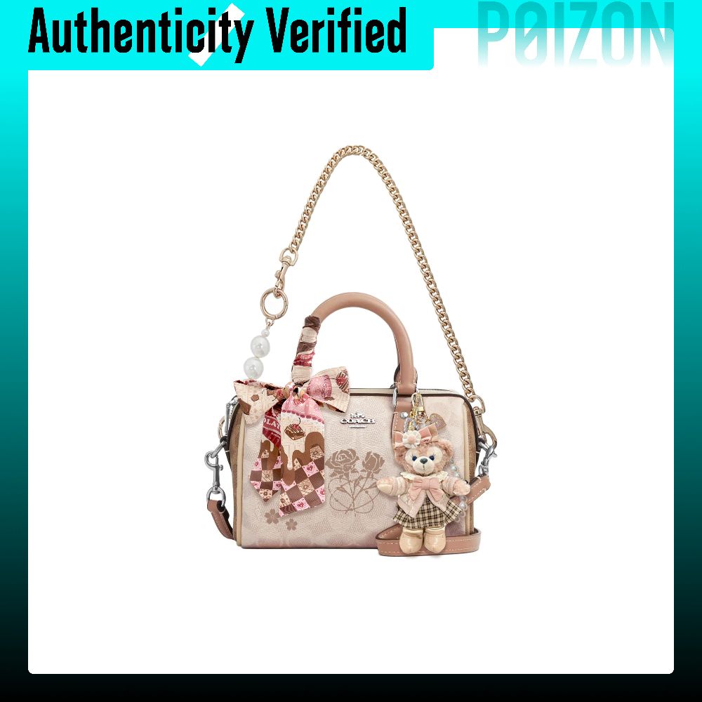 กระเป๋าสะพายข้าง กระเป๋าถือแฟชั่น Coach Rowan PVC Hand Drawn, Rose Chronicles Small Women's Milk Tea CW330-SVXCU(Team437-) ราคา 37,666 บาท*ส่งฟรี