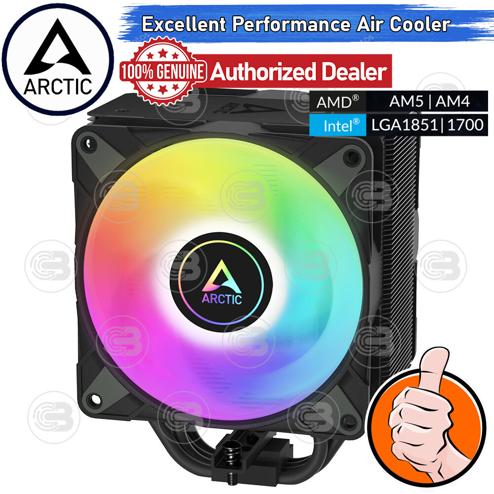 [CoolBlasterThai] ARCTIC FREEZER 36 A-RGB BLACK CPU Air Cooler (LGA1851/1700/AM5/AM4) ราคา 1,690 บาท*ส่งฟรี