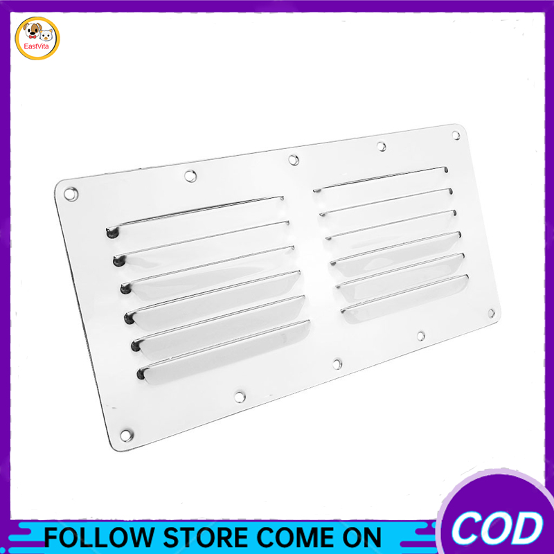 Không Khí Thông Gió Bảng Điều Chỉnh 316 Thép Không Gỉ Hình Chữ Nhật Louvered Thông Gió Nướng Bìa Cho du thuyền biển RV Caravan