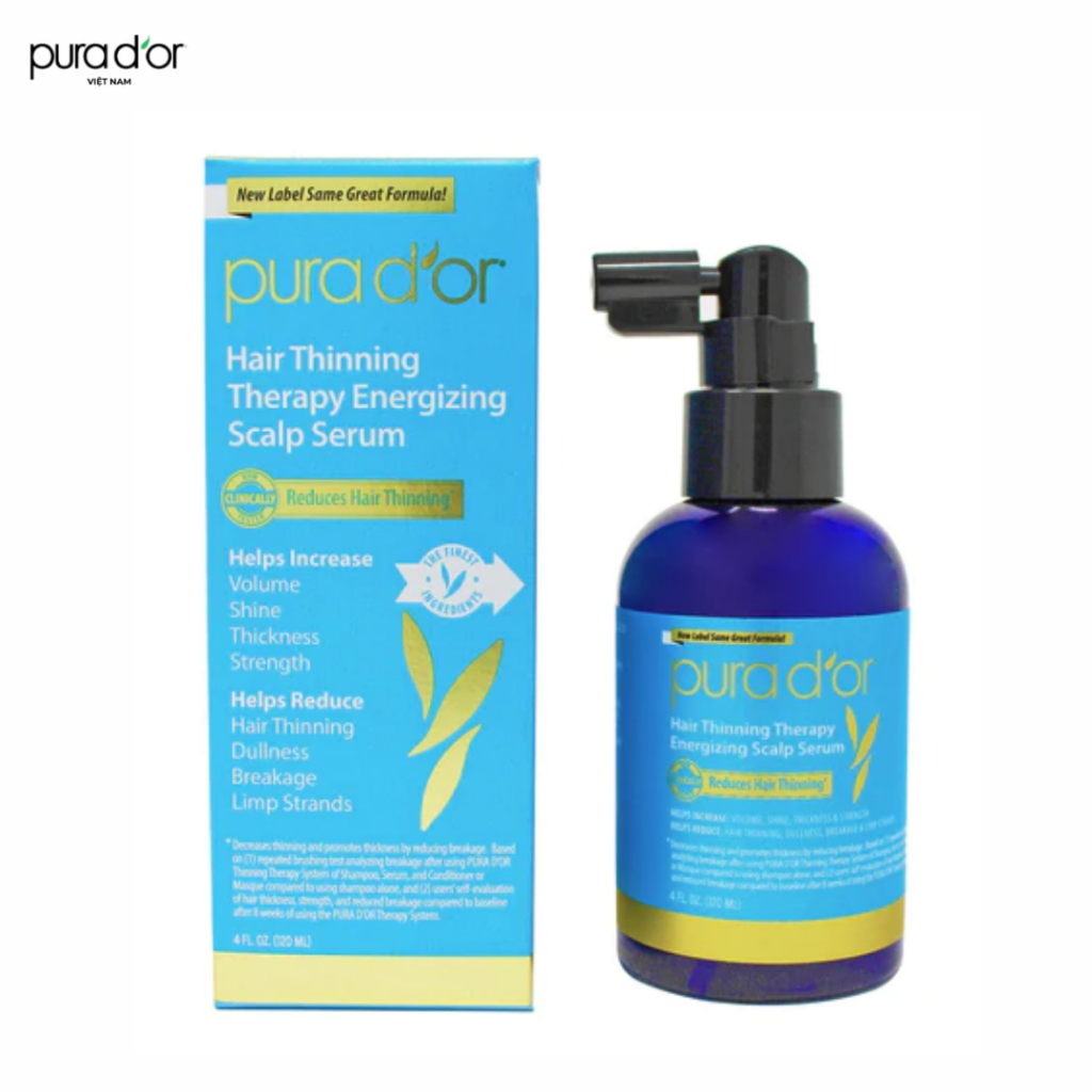 Tinh chất dưỡng da đầu PURA D'OR ngăn ngừa rụng tóc, nuôi dưỡng chân tóc chắc khoẻ 120ml Jeonam Store