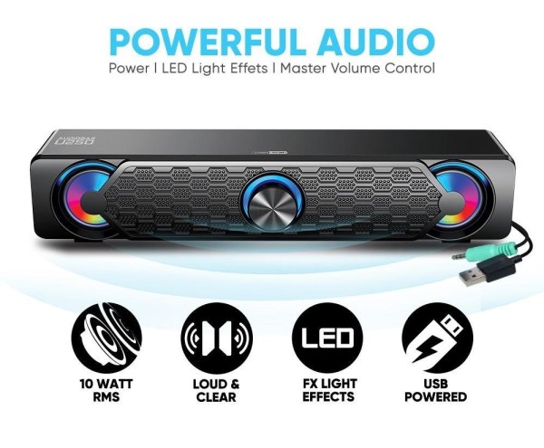 AudioBox AudioBar U250 Powerful Audio Sound Bar With LED Light Effects Singapore