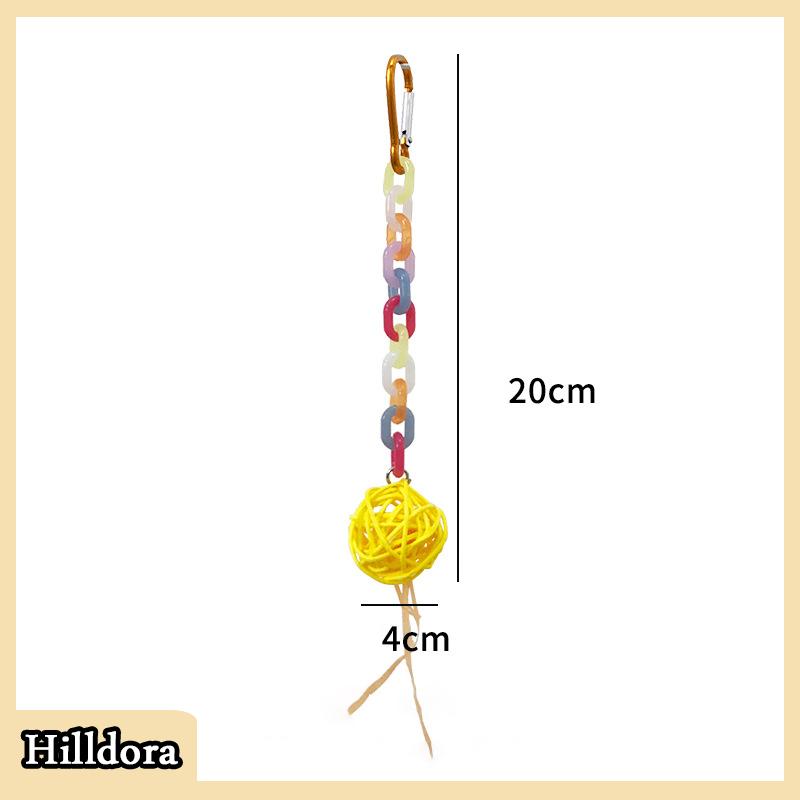 [Hilldora] Parrot Chew Strands Bird Parakeet Bite Molar Toys Pet Bird Cage Hangable Chewing Toy Bird Items Bird Cage Toys Pet Supplies - 4
