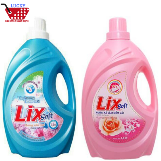 Nước xả vải Lix Soft 3,6 Can Vải mềm hơn hương thơm lâu