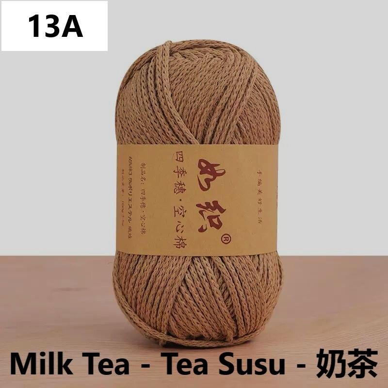 Benang Kait Cotton Hollow -100g - 2mm Cotton yarn Hollow - DIY Crochet & Knitting - Handmade - Bag Accessories
