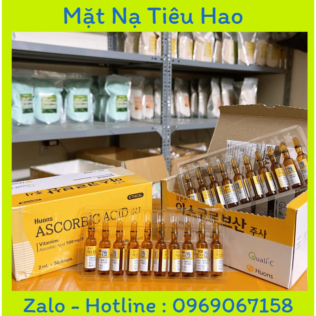 Vỉ tinh chất vitamin C 50 ống Hàn Quốc dưỡng ẩm, trắng sáng da