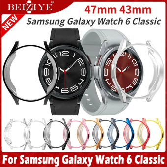 Ốp Lưng Dành For Samsung Galaxy Watch 6 Classic 43mm 47mm Vỏ Bảo Vệ Màn Hình Vỏ Bảo Vệ For Samsung Watch6 43 47mm TPU Khung Rỗng Đồng Hồ Vỏ Bảo Vệ Màn Hình
