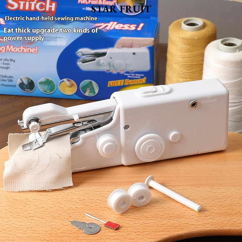 STAR FRUIT Portable Sewing Machine, Small Electric Sewing Machine, Small Household Use, Handheld Type, New Sewing Machine ราคา 74 บาท*ส่งฟรี