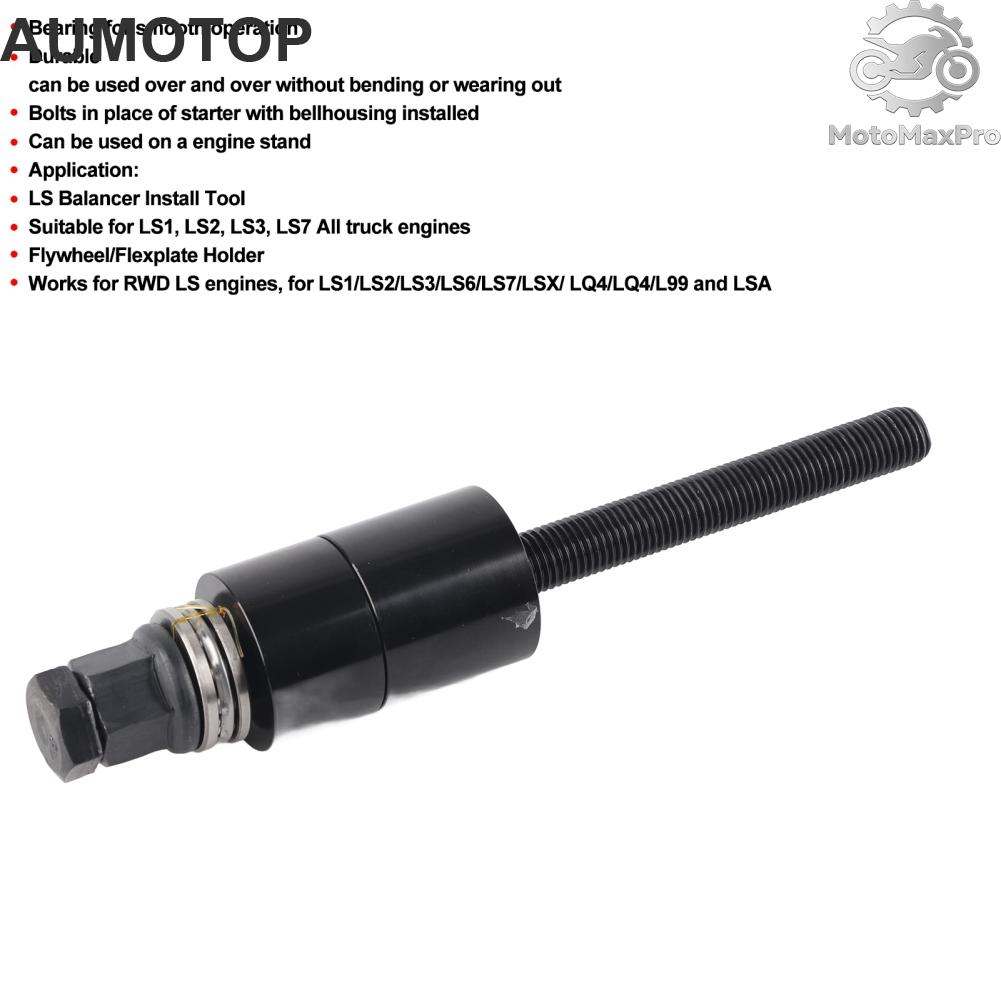 AUMOTOP Giá đỡ bánh đà Phụ kiện xe bằng thép không gỉ và sắt Bộ cân bằng hài hòa Cài đặt màu đen cho RWD LS Động cơ cho LS1 LS2 LS3 LS7 Tất cả động cơ xe tải